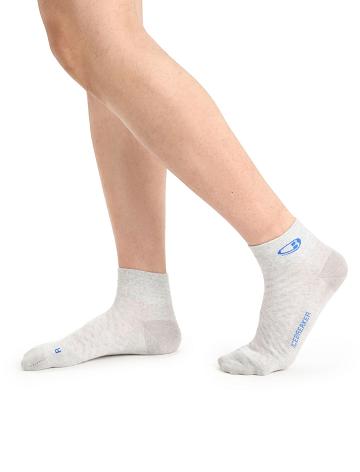 Men's Icebreaker Merino Run+ Ultralight Mini Socks Ether / Lazurite | CA 1898VRWD